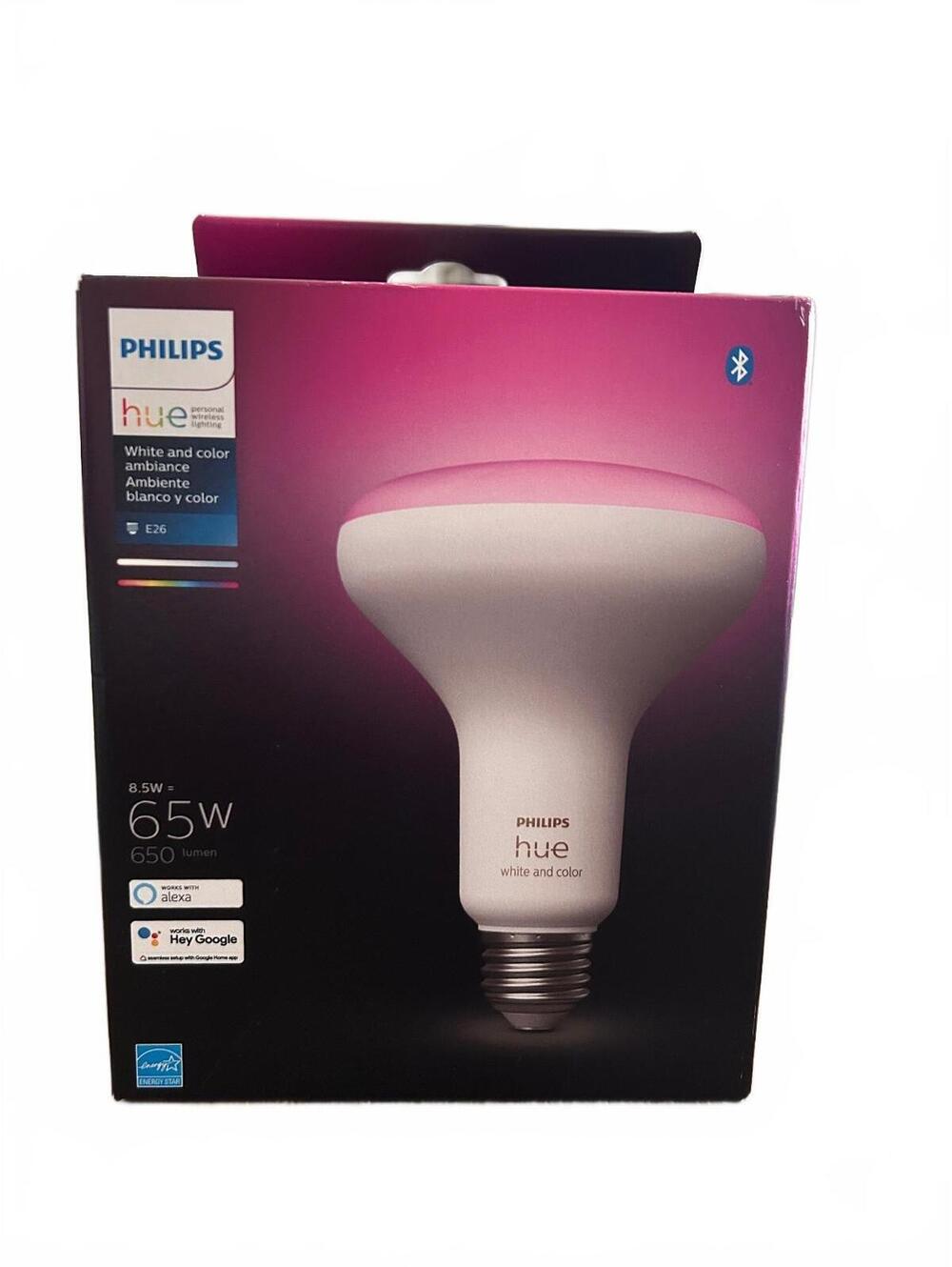 Philips Hue White and Color Ambiance E26 Smart LED Bulb 65W
